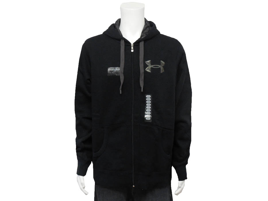 under armour black zip up hoodie